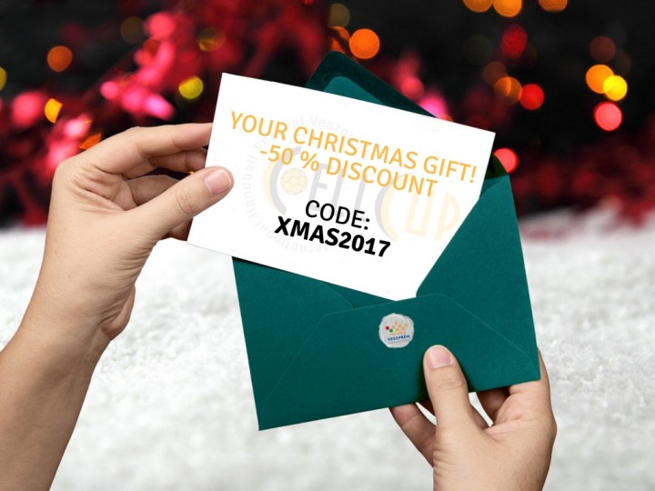 Your Christmas gift is -50% discount!